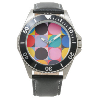 Abstrakte Bauhaus Geometrie Armbanduhr