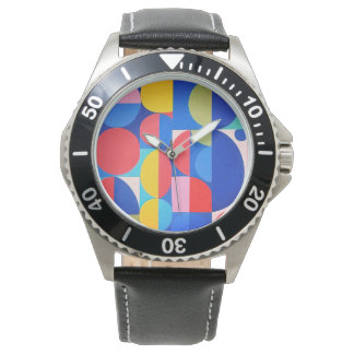 Abstrakte Bauhaus Geometrie Armbanduhr