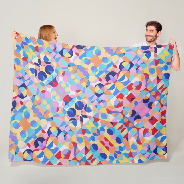 Abstrakte Bauhaus Geometrie Fleecedecke (Beispiel)