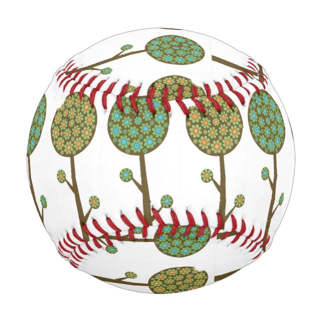 Abstrakte Bäume Baseball (Rückseite)