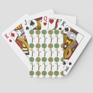 Abstrakte Bäume spielen Karten Spielkarten