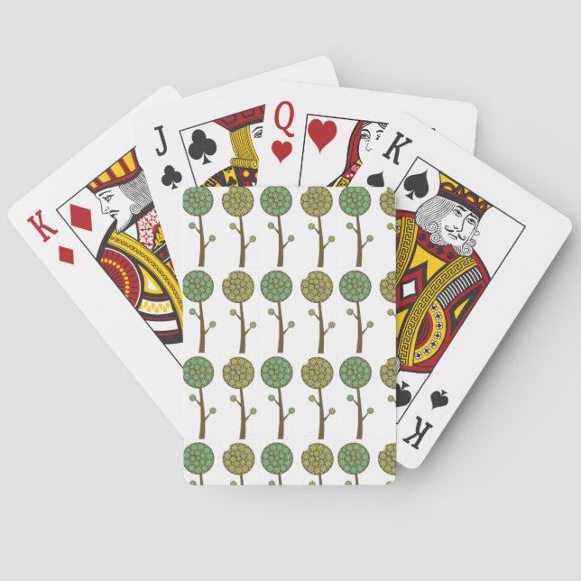 Abstrakte Bäume spielen Karten Spielkarten (Rückseite)