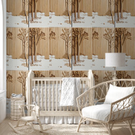 abstrakte Bäume und Holzkunst Tapete