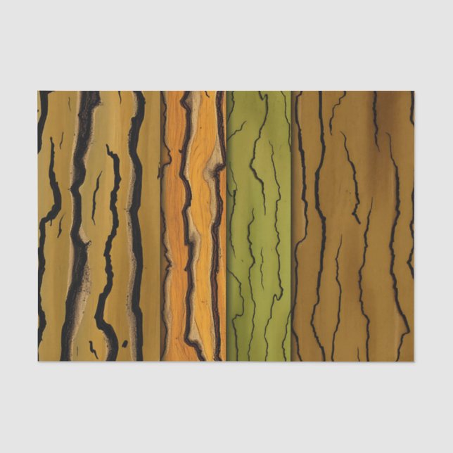 Abstrakte Baumrinde-Muster mit Earthy Browns Seidenpapier (Vorderseite)