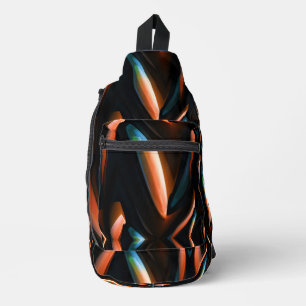 Abstrakte Beams Navy & Copper Sling Bag