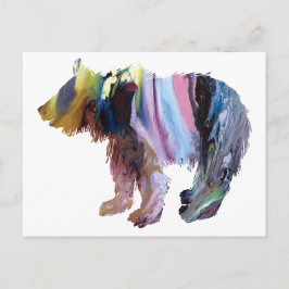 Abstrakte Bear cub Silhouette Postkarte