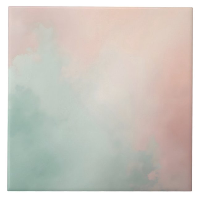 Abstrakte Beliebte Blush Pink Mint Kollektion Fliese (Vorderseite)