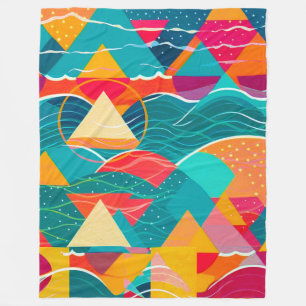 Abstrakte Berge und Fluss Fleecedecke