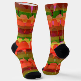 Abstrakte Bergkunst Socken