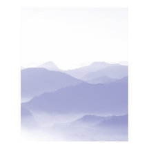 Abstrakte Berglandschaft Blau Weiß