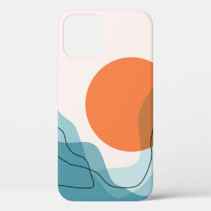 Abstrakte Berglandschaft, flache Landschaft ba Case-Mate iPhone Hülle