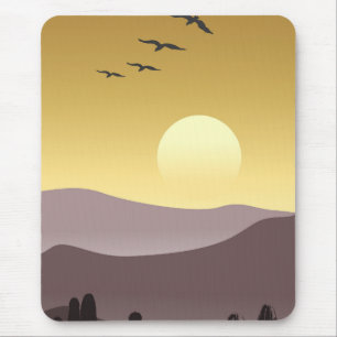 Abstrakte Bergmalerei Mousepad