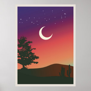 Abstrakte Bergmalerei, Poster