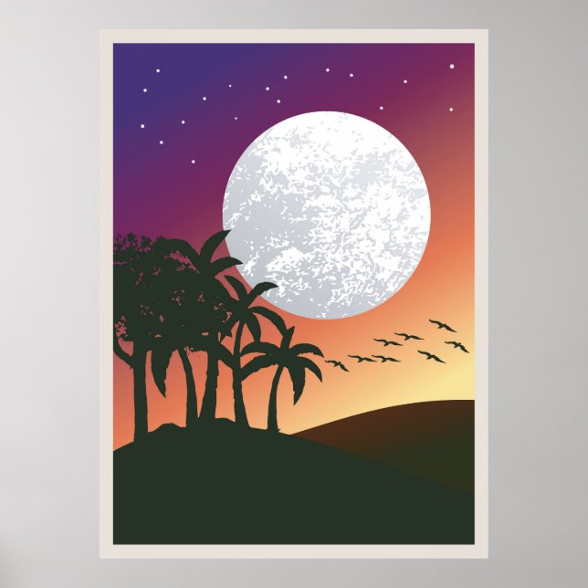 Abstrakte Bergmalerei, Poster (Vorne)