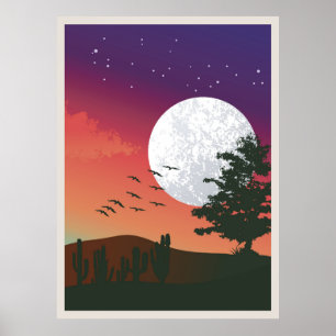 Abstrakte Bergmalerei, Poster