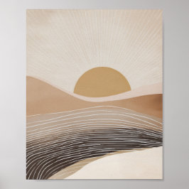 Abstrakte Bergschichten Poster