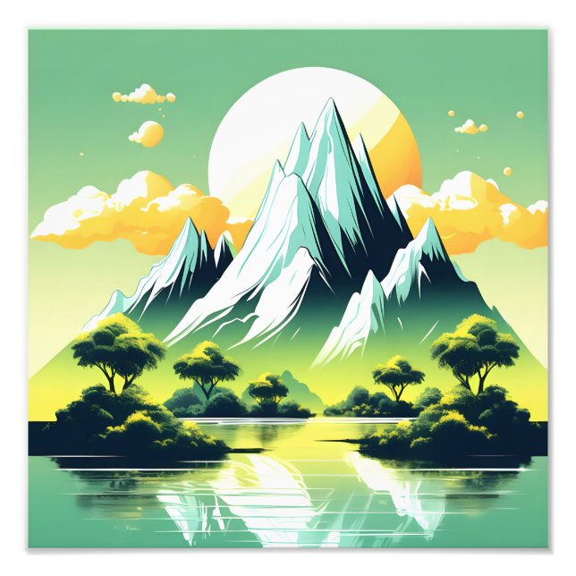 Abstrakte Bergwelt Fotodruck (Vorne)