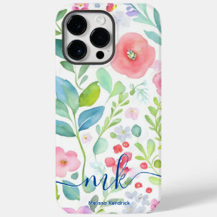 Abstrakte Berries Ferns Blume Monogram Case-Mate iPhone 14 Pro Max Hülle