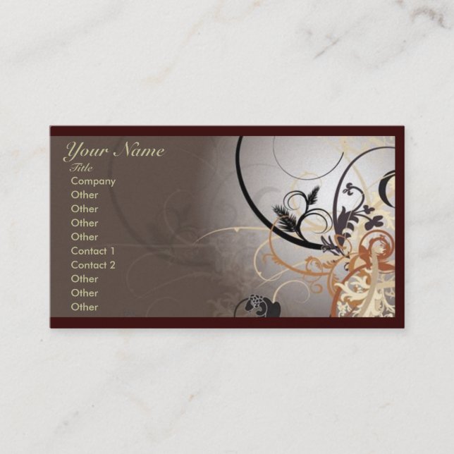 Abstrakte berufliche Geschäfts-Kartenschablone Visitenkarte (Vorderseite)