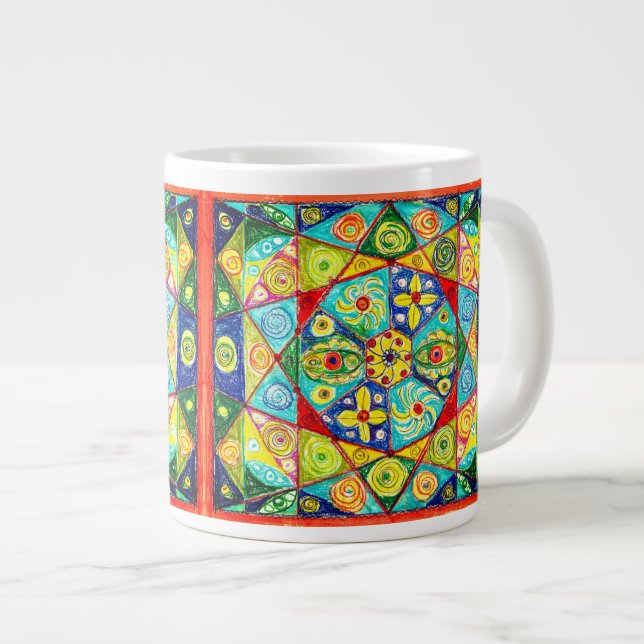 Abstrakte Bestellung Jumbo-Tasse (Vorderseite Rechts)