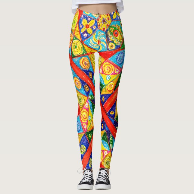 Abstrakte Bestellung Leggings (Vorderseite)