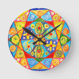 Abstrakte Bestellung Runde Wanduhr