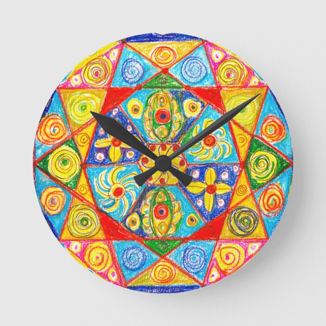 Abstrakte Bestellung Runde Wanduhr (Vorderseite)