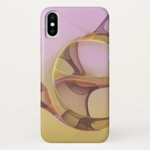 Abstrakte Bewegungen Moderne Pinke Goldene Fraktal Case-Mate iPhone Hülle
