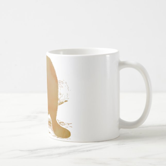 Abstrakte Biber Silhouette Tasse (Rechts)