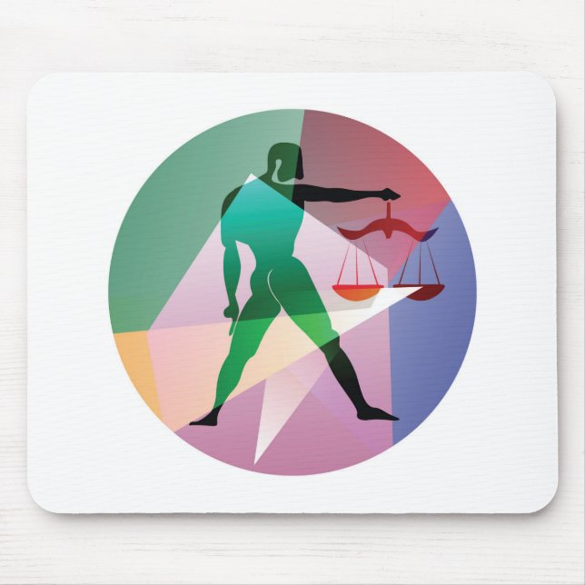 abstrakte Bibliothek Mousepad (Vorne)