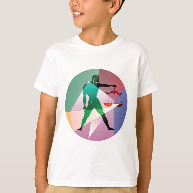 abstrakte Bibliothek T-Shirt (Vorderseite)