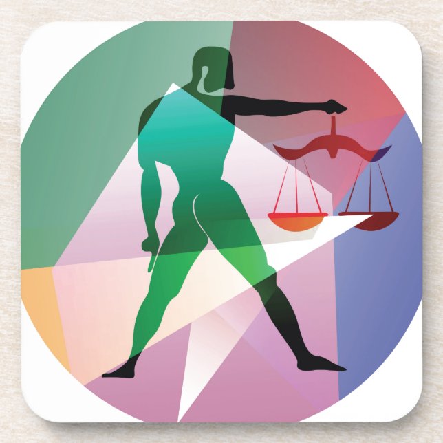 abstrakte Bibliothek Untersetzer (Vorderseite)