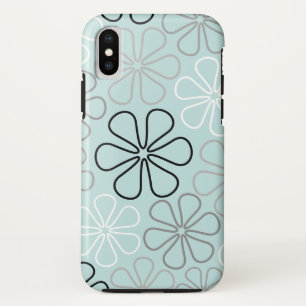 Abstrakte Big Blume Konturen BWG+Duck Egg Blue Case-Mate iPhone Hülle