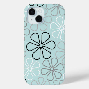 Abstrakte Big Blume Konturen BWG+Duck Egg Blue Case-Mate iPhone Hülle