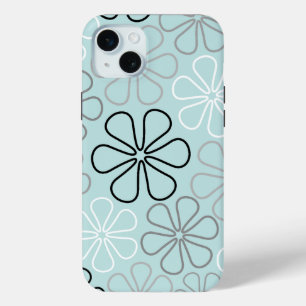 Abstrakte Big Blume Konturen BWG+Duck Egg Blue Case-Mate iPhone Hülle