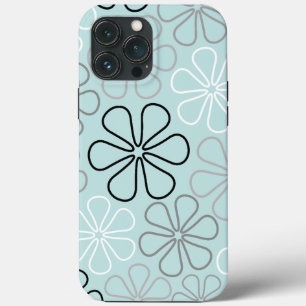 Abstrakte Big Blume Konturen BWG+Duck Egg Blue Case-Mate iPhone Hülle