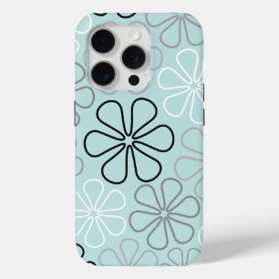 Abstrakte Big Blume Konturen BWG+Duck Egg Blue Case-Mate iPhone Hülle