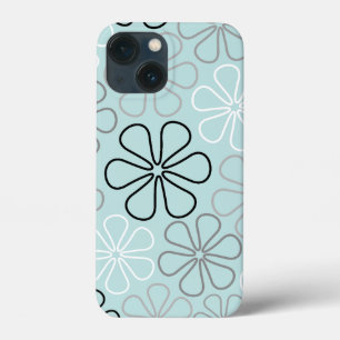 Abstrakte Big Blume Konturen BWG+Duck Egg Blue Case-Mate iPhone Hülle