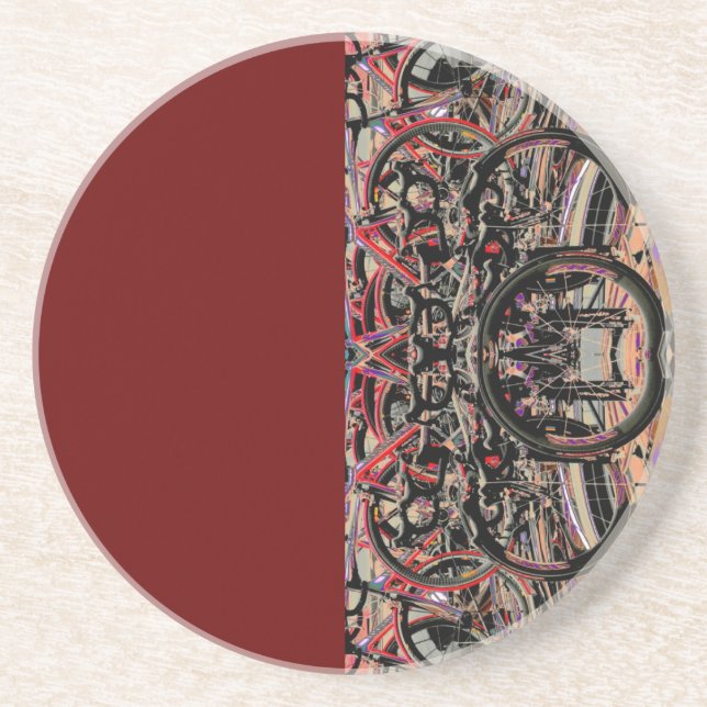 Abstrakte Bikes Getränkeuntersetzer (Vorne)
