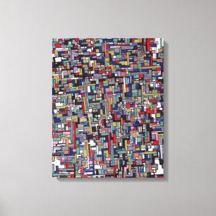 Abstrakte Bilder: Abstraktes Fraktal für Cyber-Pop Leinwanddruck