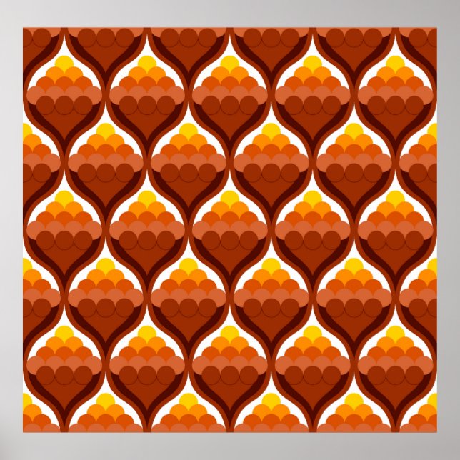 abstrakte Bio Formen dekorative Siegesmuster Poster (Vorne)