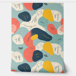 Abstrakte, Bio Formen - Fett-Retro-Farben Tapete