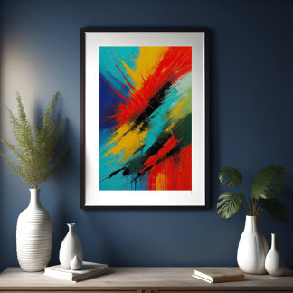 Abstrakte Bio Malerei 2:3 Poster