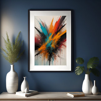 Abstrakte Bio Malerei 2:3 Poster