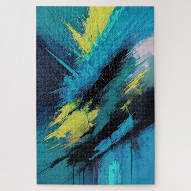 Abstrakte Bio Malerei Puzzle (Vertikal)