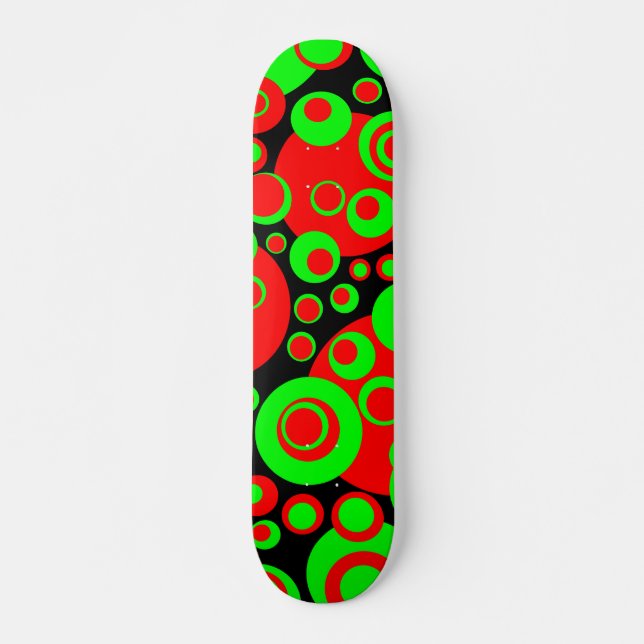 Abstrakte Blasen 02 - Retro Skateboard (Vorne)