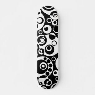 Abstrakte Blasen 03 - B/W Skateboard