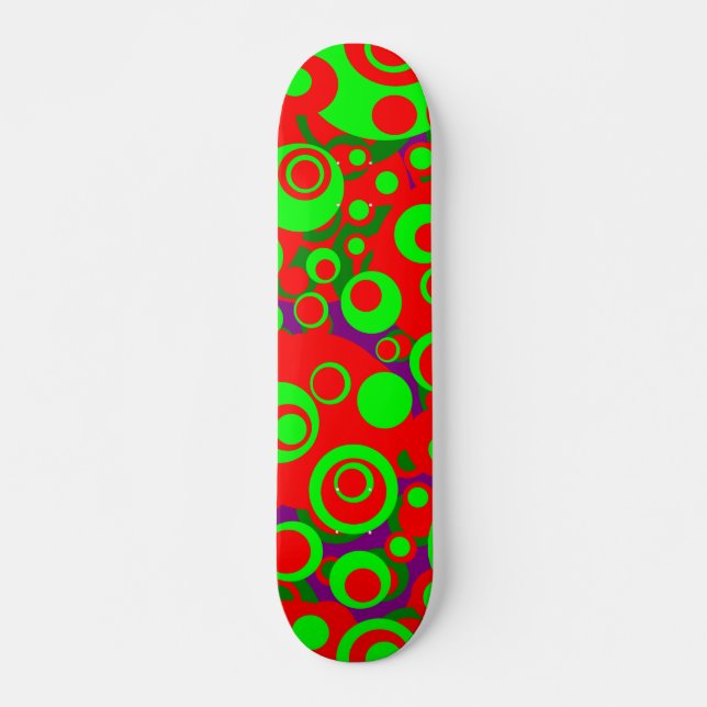 Abstrakte Blasen 06 Skateboard (Vorne)