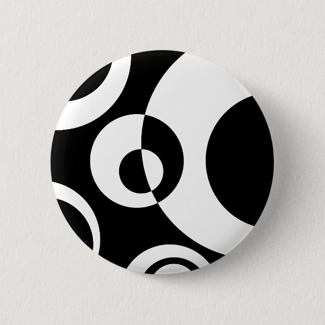 Abstrakte Blasen B&W 02 Button (Vorderseite)
