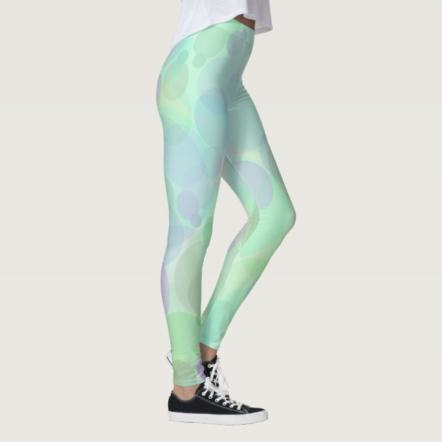 Abstrakte Blasen in den Farben der Wasserpfeife Leggings (Rechts)